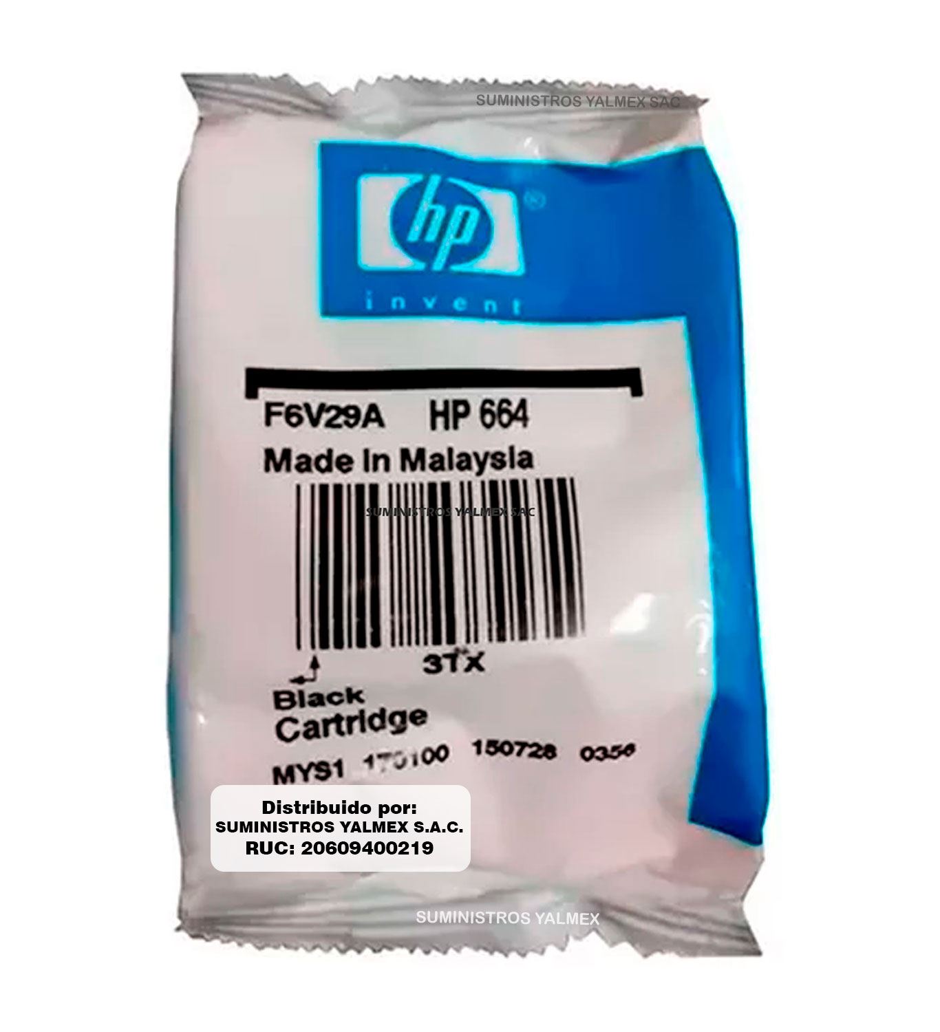 Tinta Hp 664 F6V29A Negro Estándar (Galleta) para 3635 4535 Original